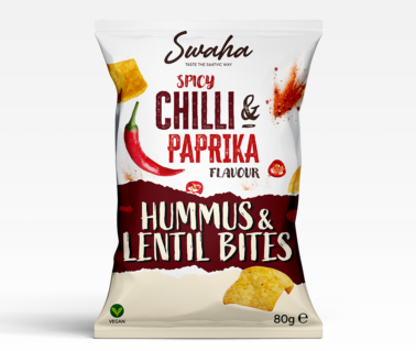 6 x Chilli & Paprika Hummus & Lentil Bites 80g